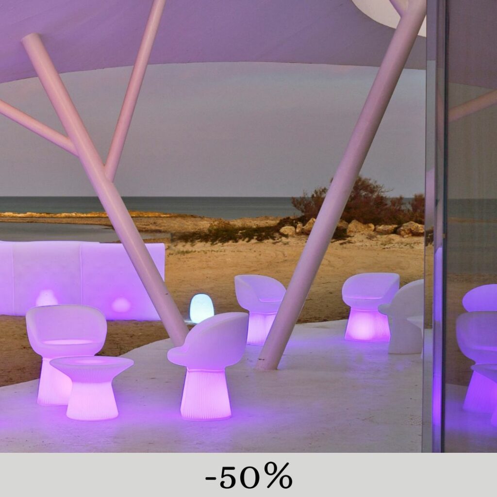 MALLORCA Poltroncina luminosa Led RGB Batteria ricaricabile