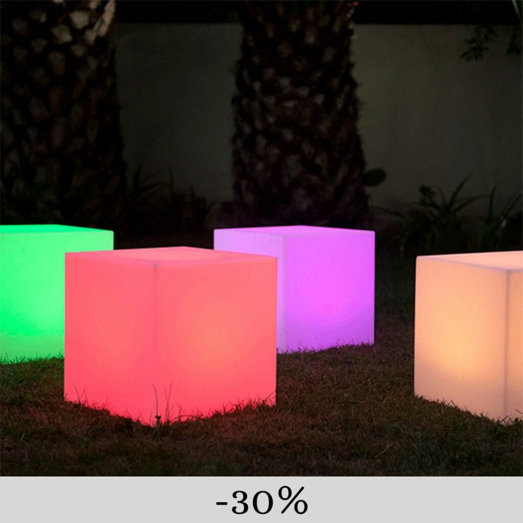 CUBO20 Lampada Luce LED RGB Batteria Ricarica Wireless