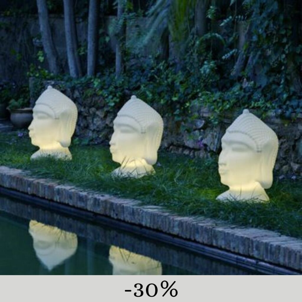 GOA70 Lampada da Terra Decorativa Zen Luce Bianca Cavo